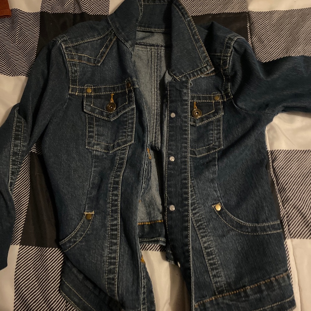 Dark blue Jean girls jacket